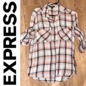 Plaid button down shirt 👚